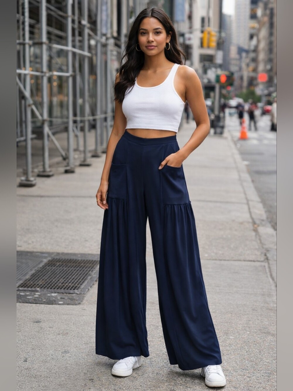 Joseph ribkoff lounging navy pants size 8.